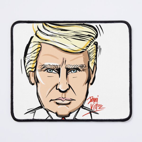 Item preview, Caricature of Trump looking serious designed and sold by Dani Vittz.