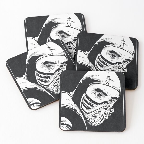 Item preview, SUB-ZERO - Mortal Kombat (Black and White) designed and sold by FamousWeirdosRB.