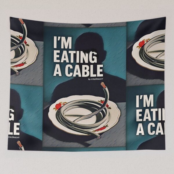 Item preview, I’m Eating a Cable — By Coloralmy designed and sold by Coloralmy.