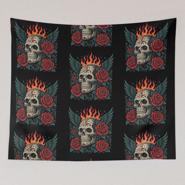 Item preview, Ornamental Skull with Central Star designed and sold by LaNadaYFundante.