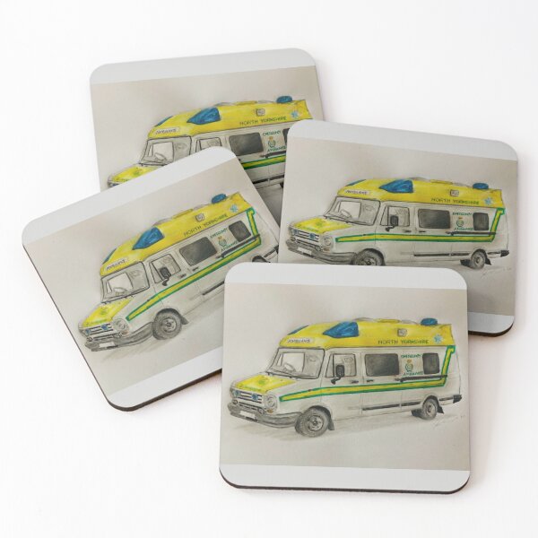 Item preview, Old Ambulance prints designed and sold by Truck drawing art.