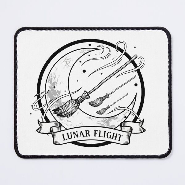 Item preview, Lunar Flight" Witchy Broomstick Celestial Art designed and sold by SueQsArt.