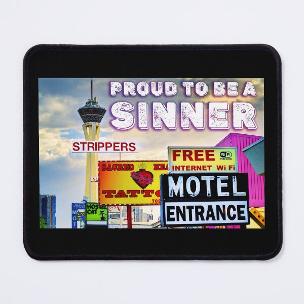 Item preview, Funny Las Vegas T-shirt - For Adults Quote Proud to be a Sinner , Irreverent and Hilariously Bold Gift Provocative and Irresistible  designed and sold by Psychoactive Circus Merch.