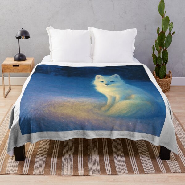Item preview, Glowing Snow Fox Art designed and sold by HoneyBreezeCo.