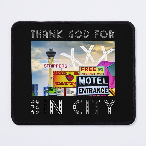 Item preview, Funny Las Vegas T-shirt - For Adults Quote Thank God For Sin City , Irreverent and Hilariously Bold Gift Provocative and Irresistible designed and sold by Psychoactive Circus Merch.