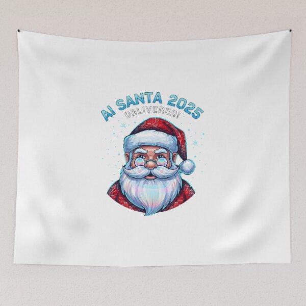 Item preview, AI Santa Christmas 2025 T-Shirt Futuristic Circuit Delivered designed and sold by Dazzle-Sizzle.