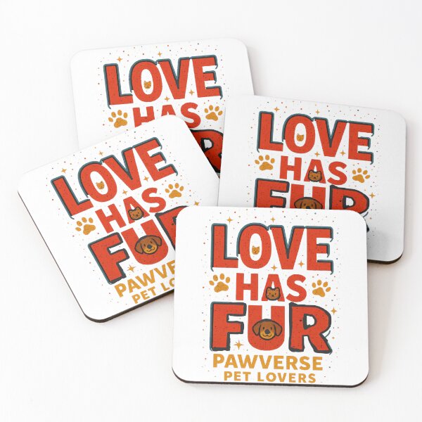 Item preview, Love Has Fur – Cute Cat & Dog Valentine Design | Pet Lovers Gift by Pawverse designed and sold by Velnoxar.