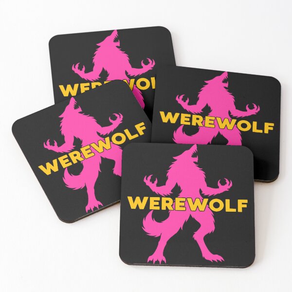 Item preview, Werewolf Wolfman Silhouette Pink and Yellow designed and sold by UNK-Fatigues.