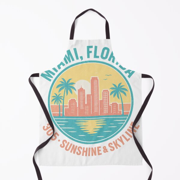 Item preview, Miami, Florida – 305 Sunshine & Skyline Retro Skyline Shirt designed and sold by Laughprints.