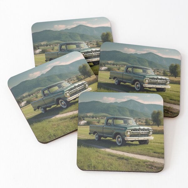 Item preview, Greygreen Journey, Classic 1965 Ford Truck on the Countryside Path designed and sold by BlareBlare.