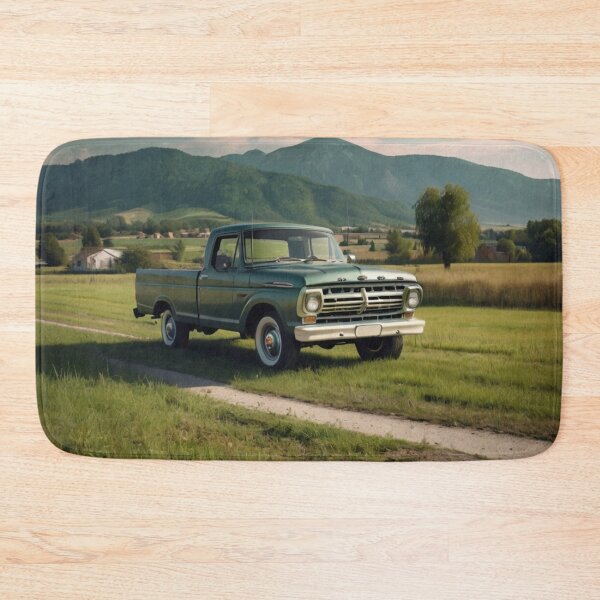 Item preview, Greygreen Journey, Classic 1965 Ford Truck on the Countryside Path designed and sold by BlareBlare.