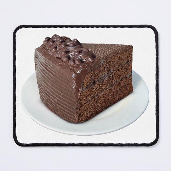 Item preview, Slice of Chocolate Cake on Plate designed and sold by PIXEL POP DESIGNS - Beyond the Norm!.
