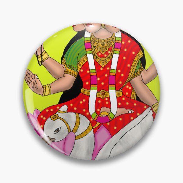 Artikelvorschau, Göttin Brahmani – Kunstwerk der göttlichen hinduistischen Muttergöttin entworfen und verkauft von Harshit_Digital_Arts.