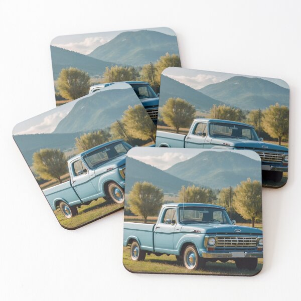 Item preview, Light Blue Morning, Vintage 1965 Ford Pickup with Mountain View designed and sold by BlareBlare.