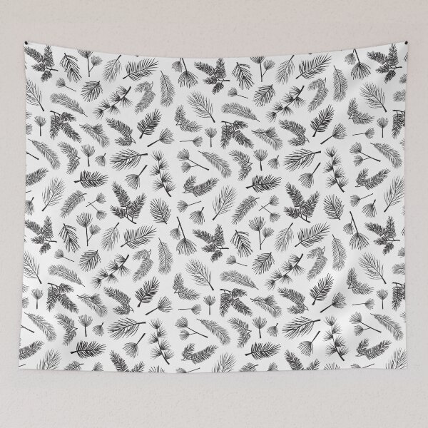 Item preview, Minimalist Black and White Pine Needle Pattern - Elegant Forest-Inspired iPhone Cover designed and sold by FestivityFinds.