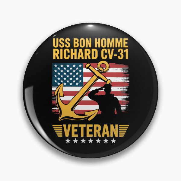 Item preview, USS Bon Homme Richard CV-31 Aircraft Carrier Veteran Flag designed and sold by PunkNation-Arts.