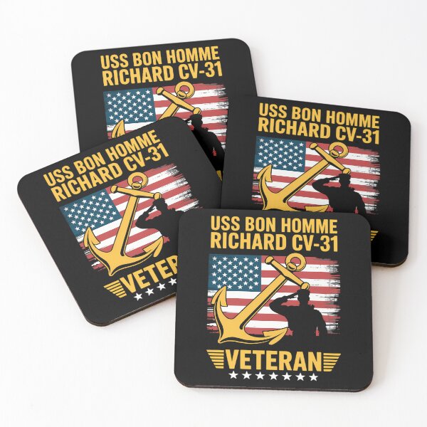 Item preview, USS Bon Homme Richard CV-31 Aircraft Carrier Veteran Flag designed and sold by PunkNation-Arts.