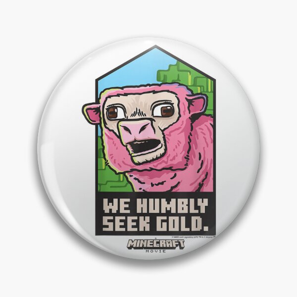 Item preview, Minecraft Pink Sheep – We Humbly Seek Gold Funny Pixel Art designed and sold by Rachel Francis6.