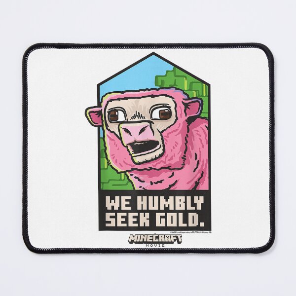 Item preview, Minecraft Pink Sheep – We Humbly Seek Gold Funny Pixel Art designed and sold by Rachel Francis6.