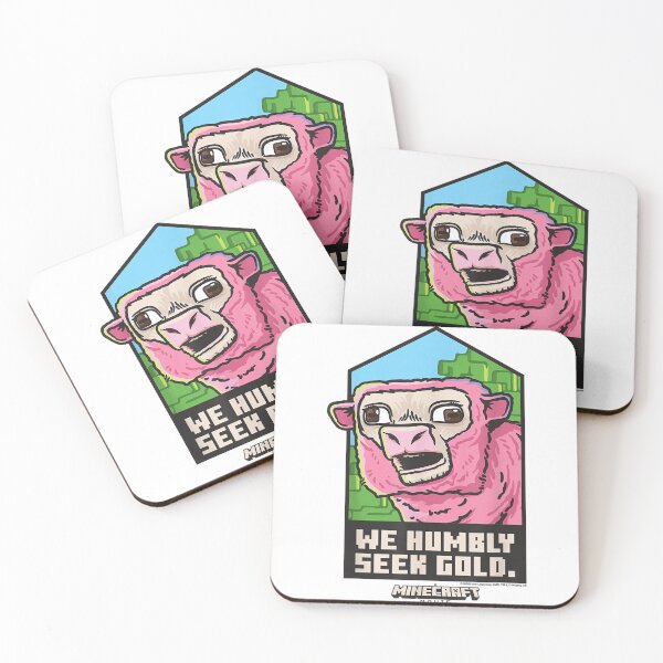 Item preview, Minecraft Pink Sheep – We Humbly Seek Gold Funny Pixel Art designed and sold by Rachel Francis6.