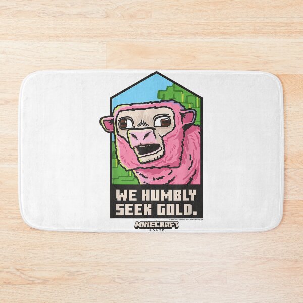 Item preview, Minecraft Pink Sheep – We Humbly Seek Gold Funny Pixel Art designed and sold by Rachel Francis6.