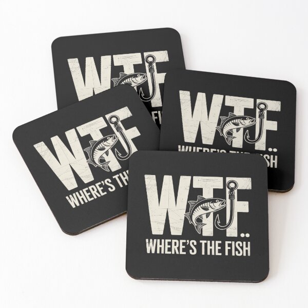 Item preview, WTF Where's The Fish Men's Fishing Gifts Fathers Day designed and sold by PunkNation-Arts.