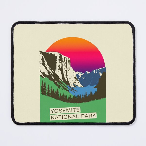 Item preview, Yosemite National Park Poster – Retro California Landscape Art Print Featuring Half Dome & El Capitan designed and sold by paulo silveira.