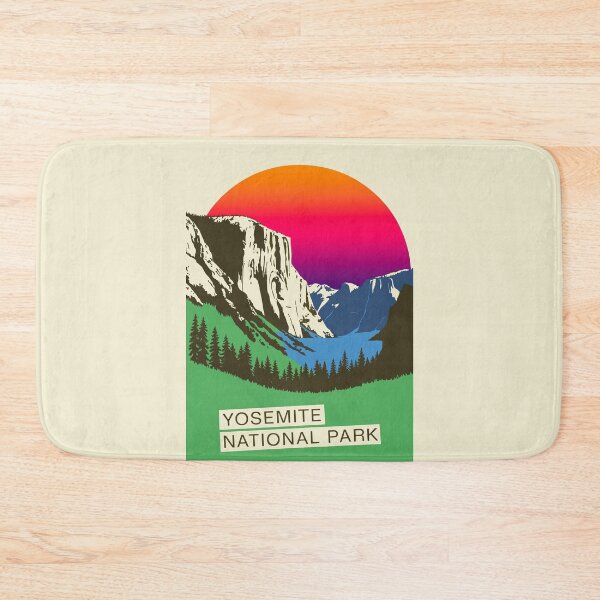 Item preview, Yosemite National Park Poster – Retro California Landscape Art Print Featuring Half Dome & El Capitan designed and sold by paulo silveira.