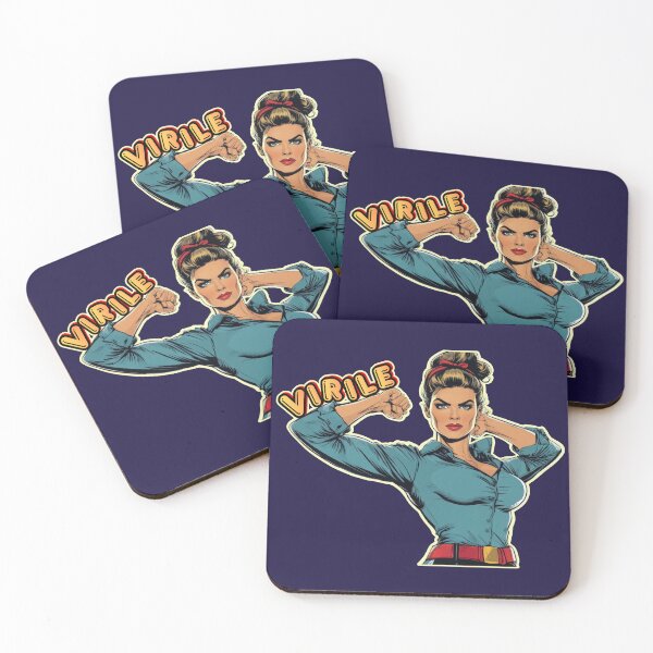 Item preview, VIRILE – Bold Feminine Power Pop Art Design | Strong Woman Statement designed and sold by Sofia Soul Art.