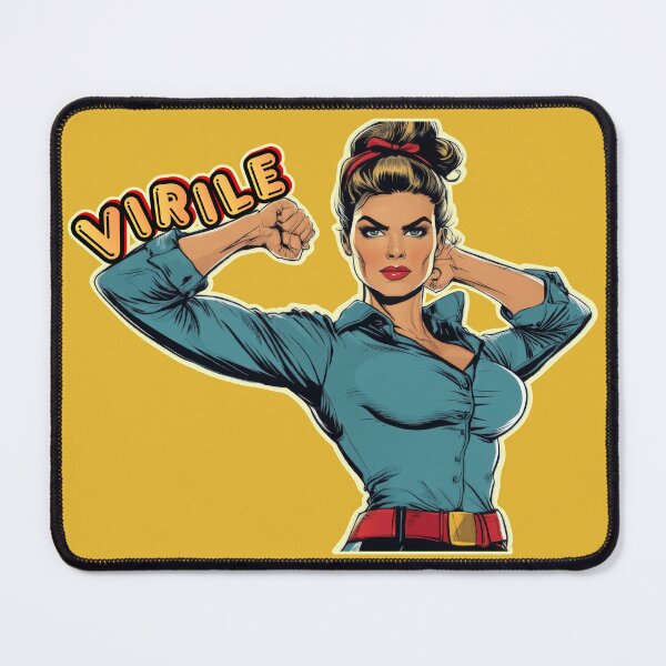Item preview, VIRILE – Bold Feminine Power Pop Art Design | Strong Woman Statement designed and sold by Sofia Soul Art.