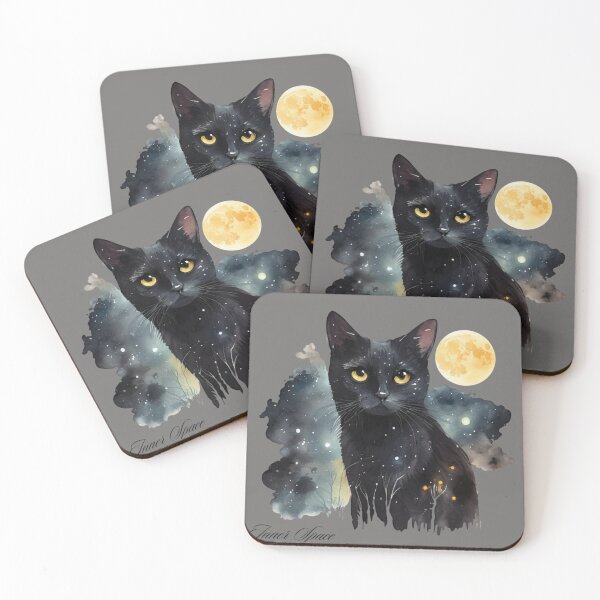 Item preview, Black Cat Inner Space Universe Design designed and sold by Naturich.