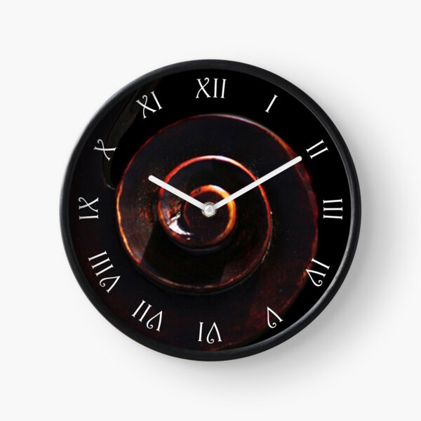 Bass 2 White Script Roman Numbers Wall Clock Clock