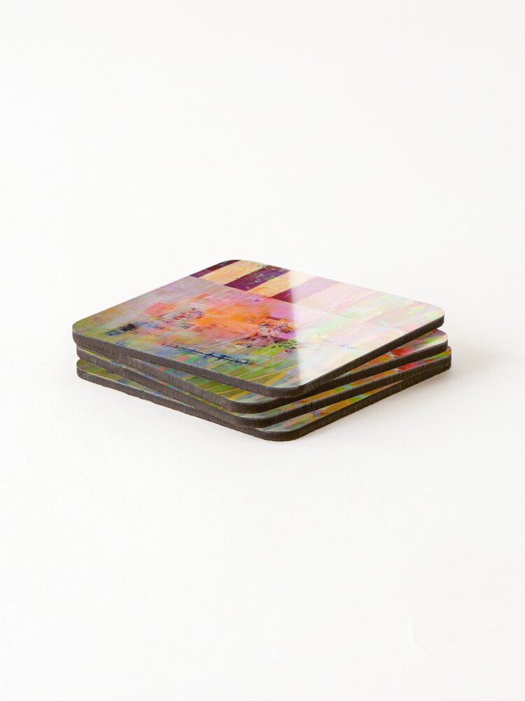 Thumbnail 4 of 5, Coasters (Set of 4), Abstract Color Pattern designed and sold by ViaARTfactory.
