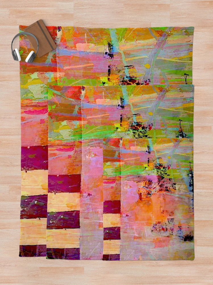 Thumbnail 5 of 6, Throw Blanket, Abstract Color Pattern designed and sold by ViaARTfactory.