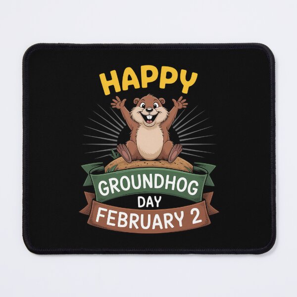 Item preview, Happy Groundhog Day February designed and sold by ValerieRodrigue.