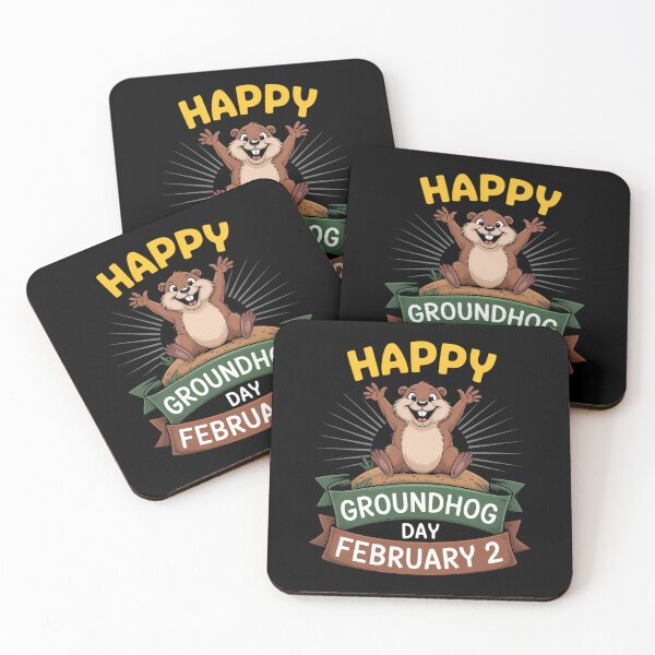 Item preview, Happy Groundhog Day February designed and sold by ValerieRodrigue.