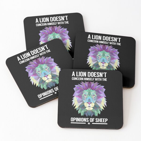 Item preview, Lion King Motivational Quote – A Lion Doesn’t Concern Himself With Sheep designed and sold by jimikoyallin.