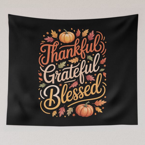 Item preview, Thankful Grateful Blessed - Thanksgiving designed and sold by ValerieRodrigue.