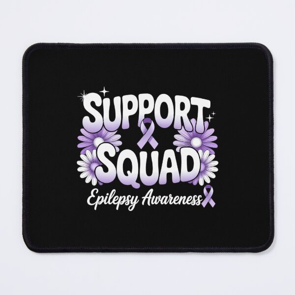 Item preview, Groovy Support Squad Epilepsy Awareness Purple Ribbon designed and sold by HellD3vil-Art.