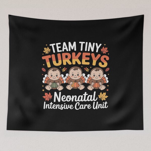 Item preview, Cute Team Tiny Turkeys Neonatal NICU Nurse Thanksgiving Fall designed and sold by marcusry.