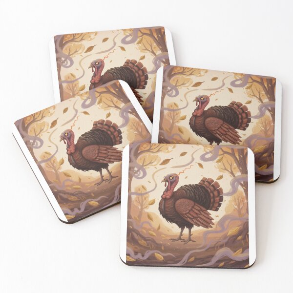 Item preview, Surreal Zombie Turkey Dream – Abstract Thanksgiving Horror Art designed and sold by VibranPalette.