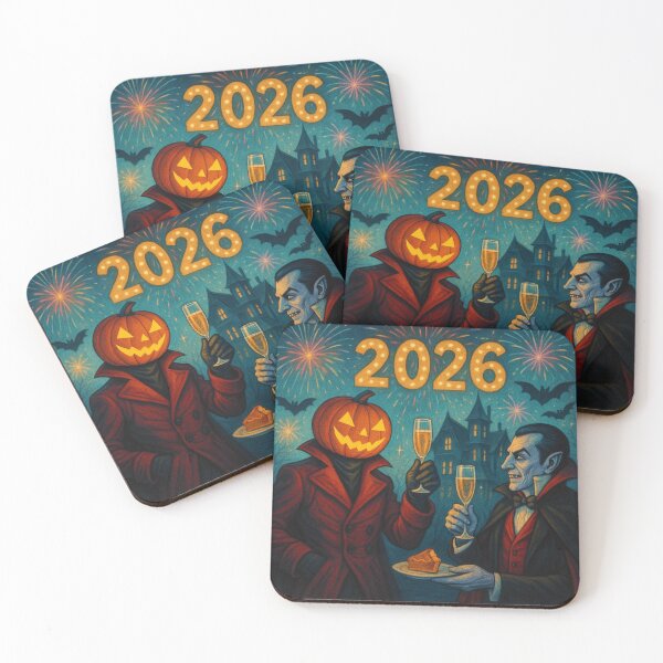 Item preview, Headless Horseman and Dracula 2026: Gothic New Year Fireworks Celebration Art designed and sold by TheHorsemanRidesAgain.