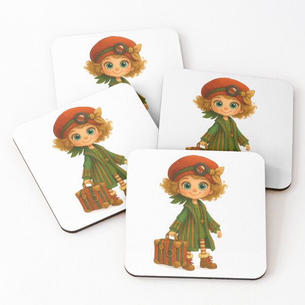 Item preview, Little Traveler Girl Illustration designed and sold by farzan-design.