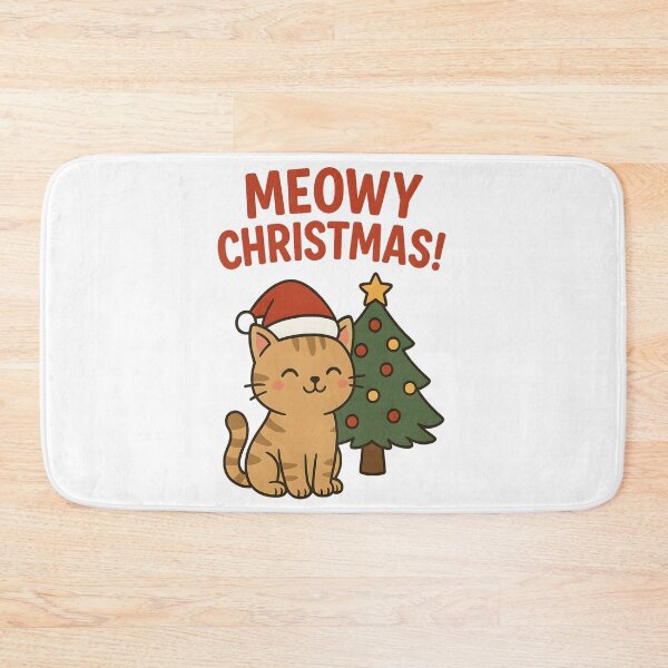 Item preview, Funny Meowy Christmas Santa Cat Cute Holiday designed and sold by VISIONSTURME.