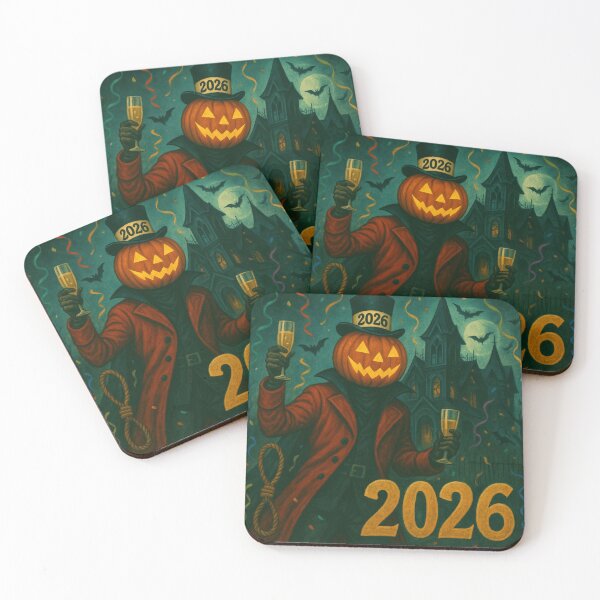 Item preview, Headless Horseman 2026: Gothic Haunted New Year Celebration Retro Pumpkin Art designed and sold by TheHorsemanRidesAgain.