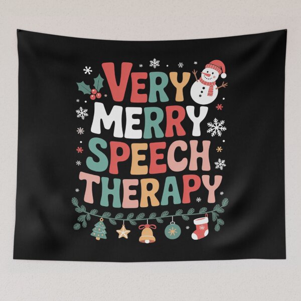 Item preview, Christmas Very Merry Speech Therapy Speech Therapist SLP designed and sold by HellD3vil-Art.