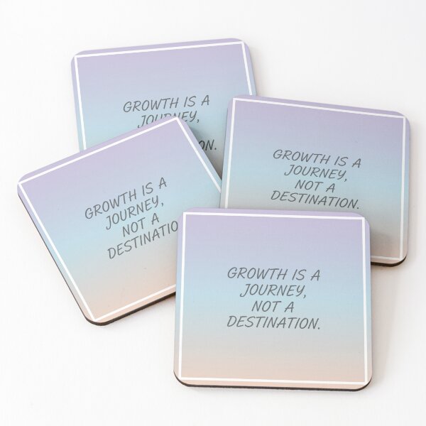 Item preview, Growth is a Journey, Not a Destination Motivational Quote designed and sold by PassionforLove.