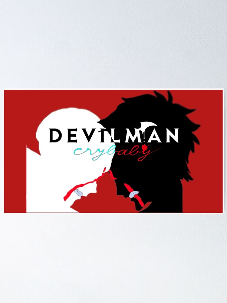 Devilman Crybaby Ryo Vs Akira Poster By Giganticzombie Redbubble