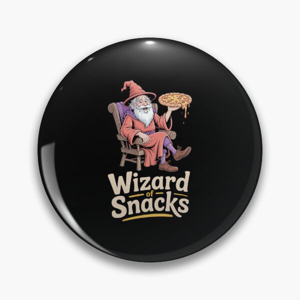 Item preview, Wizard of Snacks Conjuring Pizza Slice, Playful Snack Mage designed and sold by khorbiasieno.