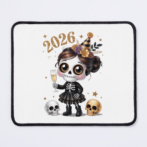Item preview, Cute Skeleton Girl 2026 New Year's 2026 Floral Skeleton New Years designed and sold by HellD3vil-Art.